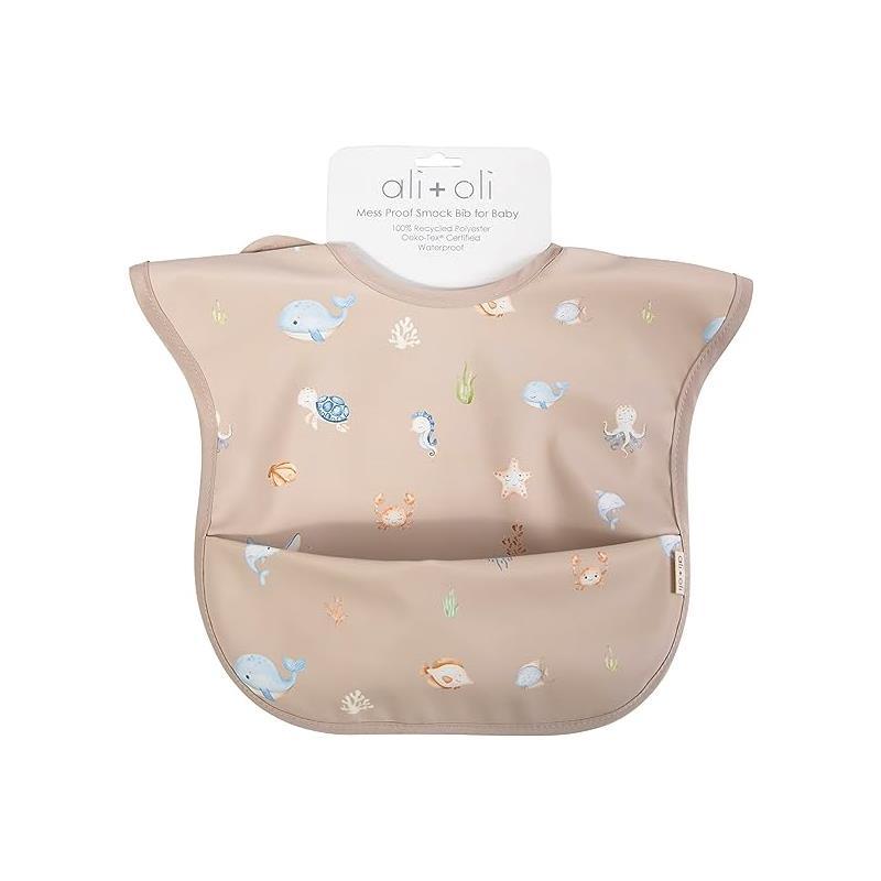 Ali + Oli - Smock Bib For Baby & Toddler Short Sleeve, Undersea Image 2