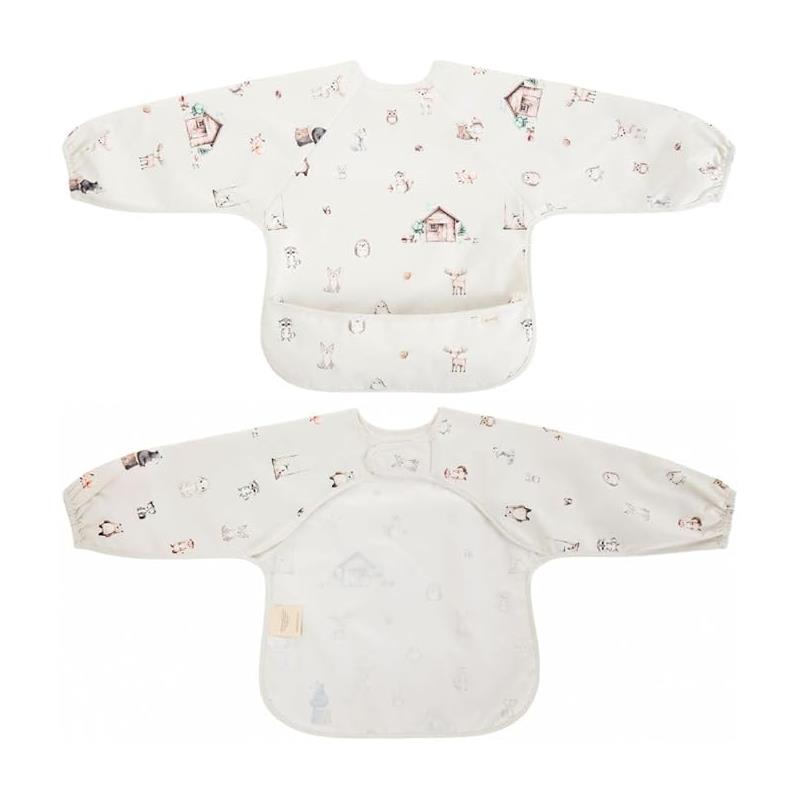 Ali + Oli - Smock Bib For Baby & Todler Long Sleeve, Woodlands Image 1