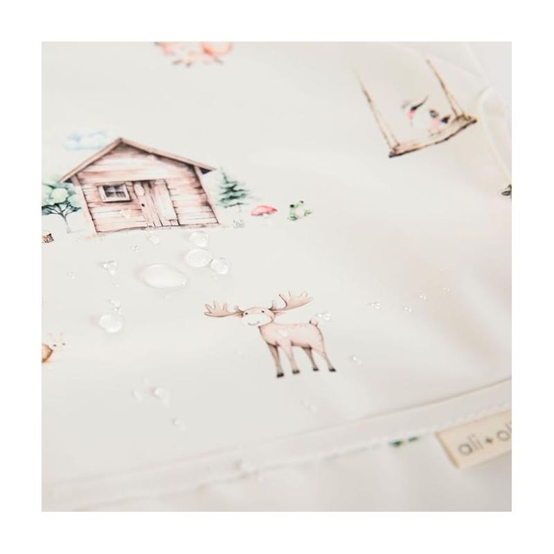 Ali + Oli - Smock Bib For Baby & Todler Short Sleeve, Woodlands Image 4