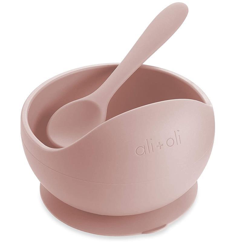 Ali + Oli Suction Bowl & Spoon (Blush) Image 1