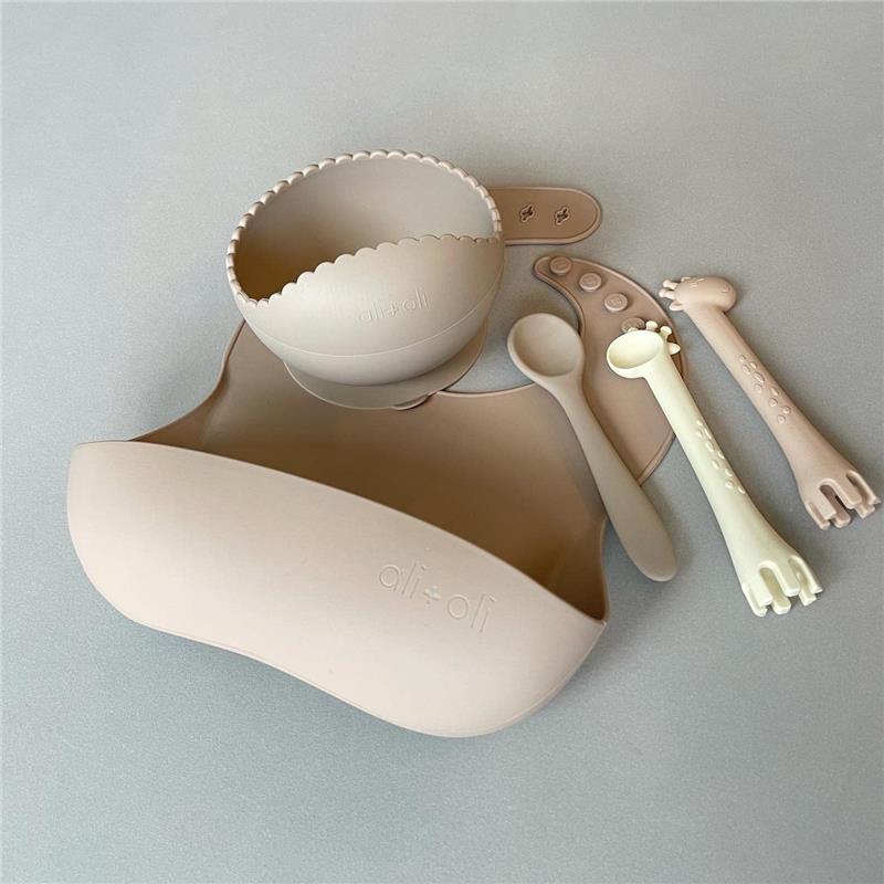 Ali + Oli Suction Bowl & Spoon (Taupe) Image 17