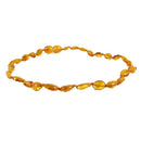 Amber Monkey - Polished Baltic Amber 10-11 inch Necklace, Honey Bean Image 1