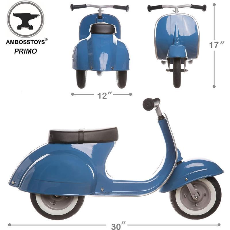 Ambosstoys - Toddler Metal Ride-On Scooters, Blue Image 4