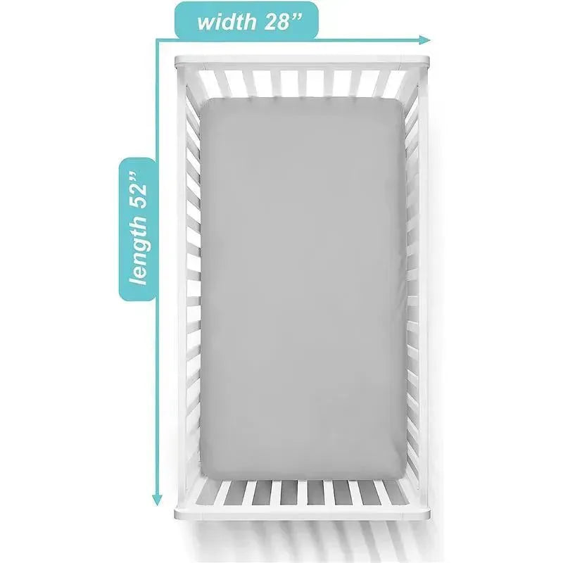 American Baby - 100% Natural Organic Cotton Jersey Knit Fitted Crib Sheet, Grey Image 4