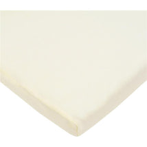 American Baby - 15 x 33 Fitted Bassinet Sheet, 100% Natural Cotton Jersey Knit, Cream Image 1