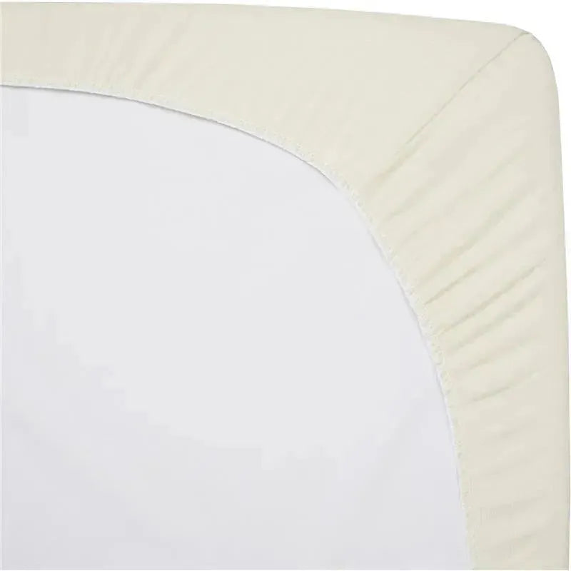 American Baby - 15 x 33 Fitted Bassinet Sheet, 100% Natural Cotton Jersey Knit, Cream Image 4