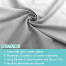 American Baby - 15 x 33 Fitted Bassinet Sheet, 100% Natural Cotton Jersey Knit, Grey Image 4