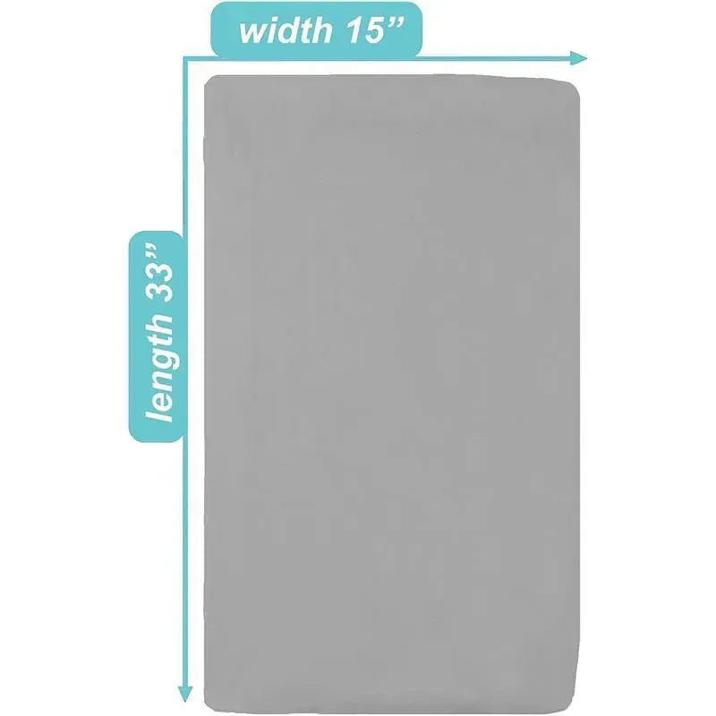 American Baby - 15 x 33 Fitted Bassinet Sheet, 100% Natural Cotton Jersey Knit, Grey Image 5