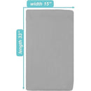American Baby - 15 x 33 Fitted Bassinet Sheet, 100% Natural Cotton Jersey Knit, Grey Image 5
