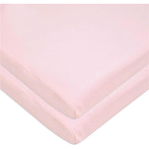 American Baby - 15 x 33 Fitted Bassinet Sheet, 100% Natural Cotton Jersey Knit, Pink Image 1