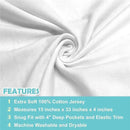 American Baby - 15 x 33 Fitted Bassinet Sheet, 100% Natural Cotton, White Image 5