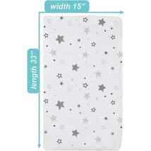 American Baby - Fitted Bassinet Sheet Printed 100% Natural Cotton Jersey Knit, Super Stars Image 2