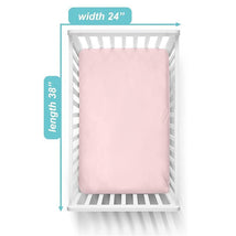 American Baby - Fitted Mini Crib Sheet 24 x 38, 100% Cotton Jersey Portable Sheet, Baby Pink Image 2