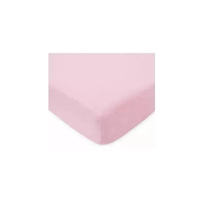American Baby Heavenly Soft Chenille Fitted Crib Sheet, Pink Image 1