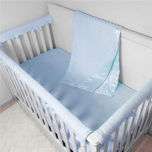 American Baby - Heavenly Soft Chenille Minky Dot Receiving Blanket, Blue Image 3