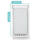 American Baby - Printed 100% Cotton Jersey Knit Fitted Crib Sheet, Blue Zigzag Image 2