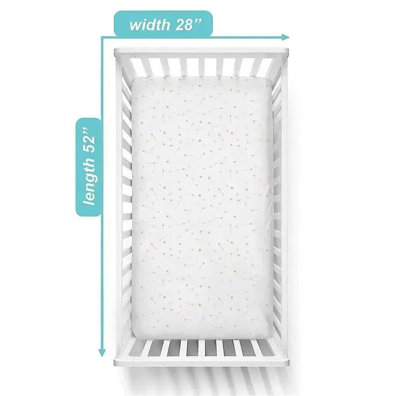 American Baby - Printed 100% Cotton Jersey Knit Fitted Crib Sheet, Sparkle Gold Image 3