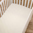 American Baby - Supreme 100% Natural Cotton Jersey Knit Fitted Crib Sheet, Ecru Image 3