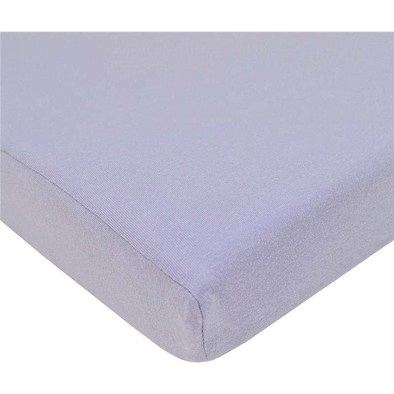 American Baby - Supreme 100% Natural Cotton Jersey Knit Fitted Crib Sheet, Lavender Image 1