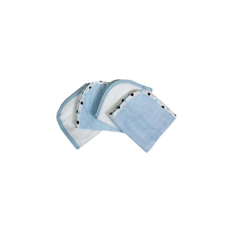 American Baby Terry Washcloth 4-Pack, Blue Image 1