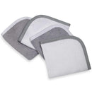 American Baby Terry Washcloth 4-Pack, Grey Image 1