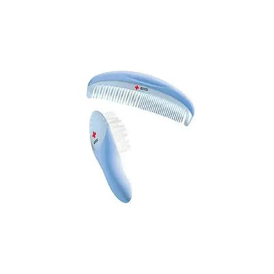 American Red Cross Comfort Care Comb and Brush set; features a blue comb and a brush with soft bristles.