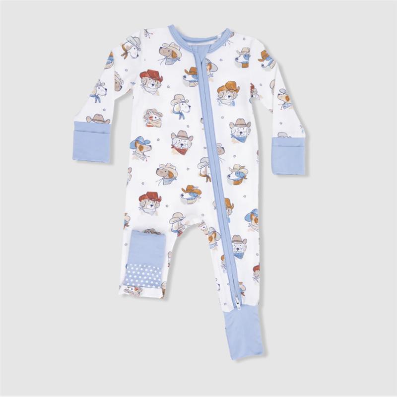 Angel Dear Baby Boy Cowdogs Convertible Romper Image 2