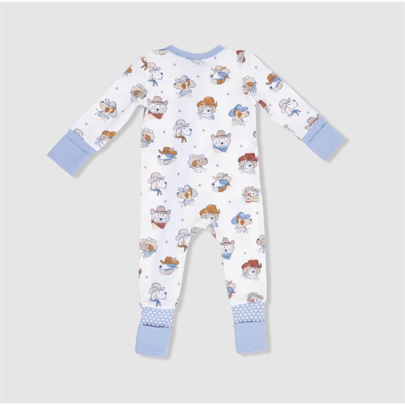 Angel Dear Baby Boy Cowdogs Convertible Romper Image 3