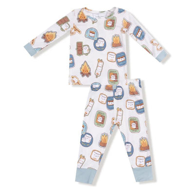 Angel Dear - Baby Boy Smores Long Sleeve Loungewear Set Image 1