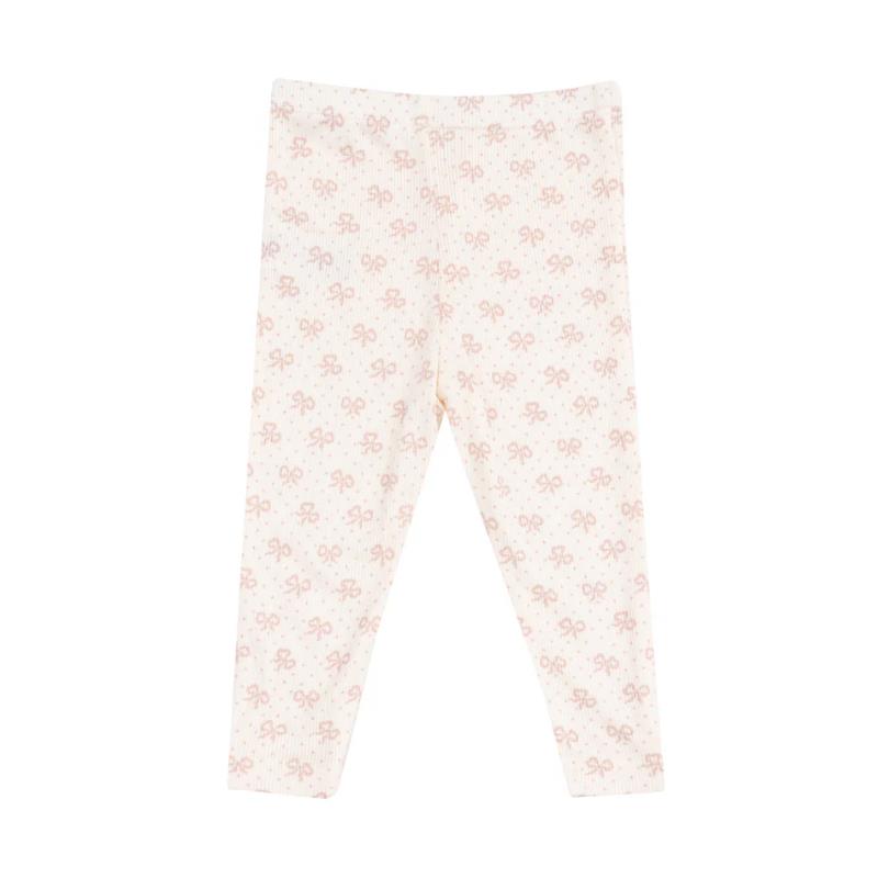 Angel Dear - Baby Girl Bows French Terry Oversize Sweatshirt And Leggings Image 3