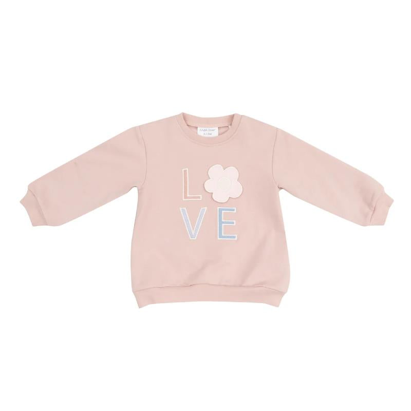 Angel Dear - Baby Girl Daisy Pop French Terry Oversize Applique Sweatshirt + Leggings Image 2