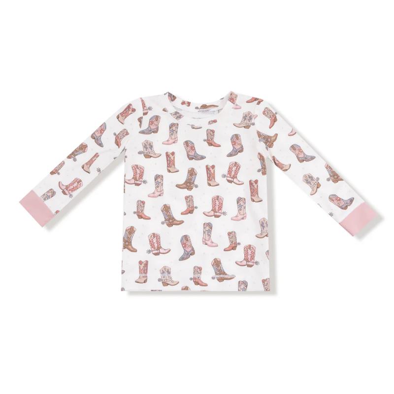 Angel Dear - Baby Girl Future Cowgirl Long Sleeve Loungewear Set Image 2