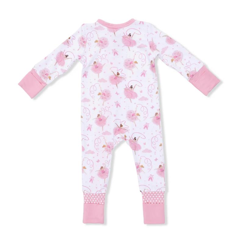 Angel Dear Baby Girl Ribbon Ballerinas Convertible Romper  Image 4