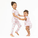 Angel Dear Baby Girl Ribbon Ballerinas Short Sleeve Loungewear Set Image 3