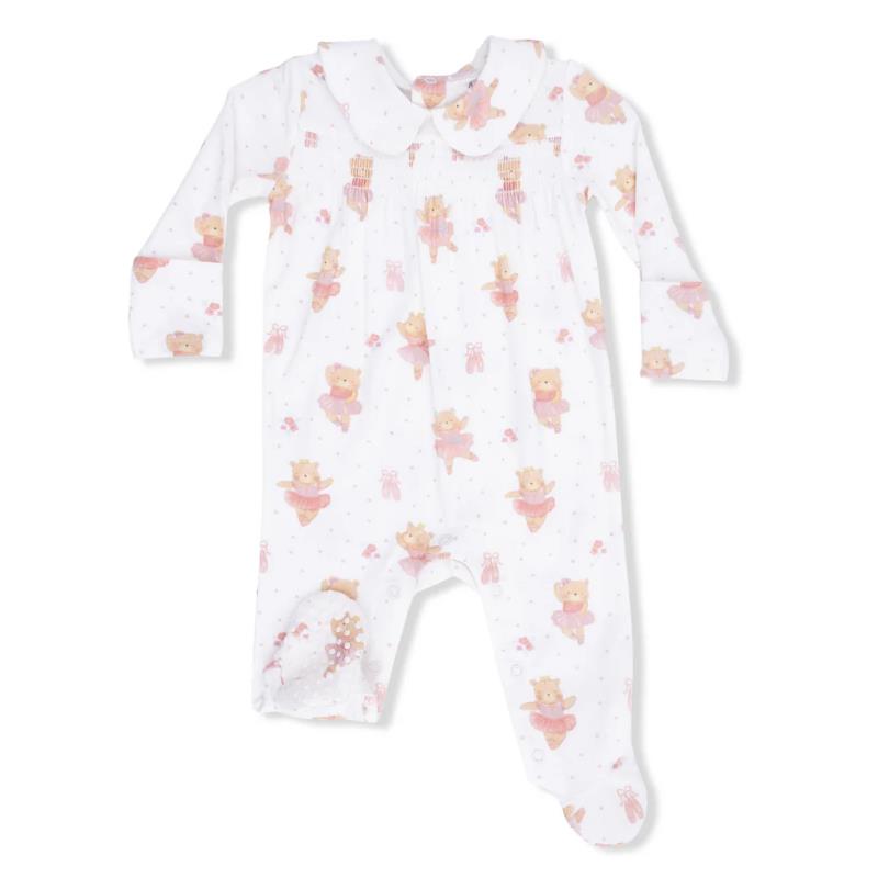 Angel Dear Baby Teddy Bear Ballerina Smoked Peter Pan Snap Footie Image 2