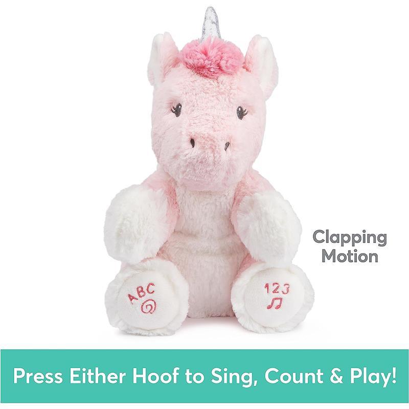 Gund Animated Alora the unicorn, pink plush baby toy Image 4