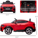 Aosom - Kids Audi Car Battery Powered Ride On Toy with Remote Control, Red Image 3