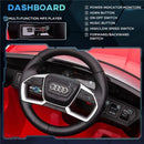 Aosom - Kids Audi Car Battery Powered Ride On Toy with Remote Control, Red Image 6