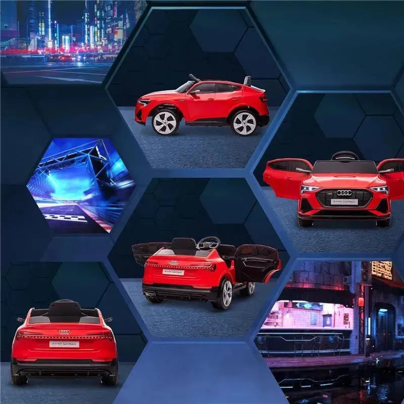 Aosom - Kids Audi Car Battery Powered Ride On Toy with Remote Control, Red Image 9