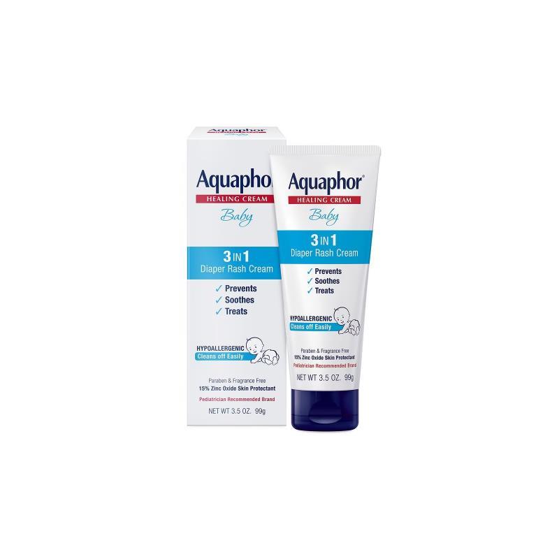 Aquaphor Baby Healing Ointment, Baby Skin Care and Diaper Rash, 3.5 oz tube. Image 1