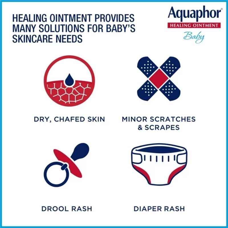 Aquaphor Baby Healing Ointment, Baby Skin Care and Diaper Rash, 3.5 oz tube. Image 3