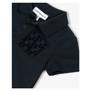 Armani Baby - Baby Boy Print Pocket Short Sleeve Polo Navy Image 3