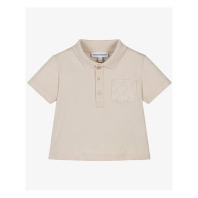 Armani Baby - Baby Boy Print Pocket Short Sleeve Polo Oak Image 1