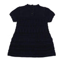 Armani Baby - Baby Girl Short Sleeve Ruffle Dress, Navy Image 3
