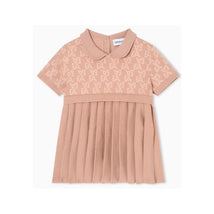 Armani Baby - Baby Girls Short Sleeve Ea Print Pleated Dress Pink Image 1
