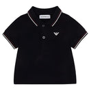 Armani Baby - Boy Essential Short Sleeve Polo, Black Image 1