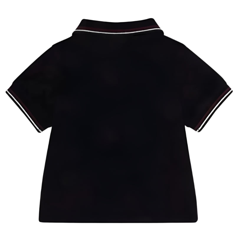 Armani Baby - Boy Essential Short Sleeve Polo, Black Image 2