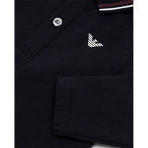 Armani Baby - Boy Long Sleeve Polo Shirt, Navy Image 2