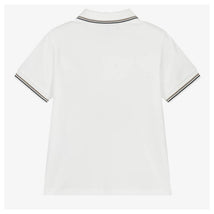 Armani Baby Boy Polo Shirt, White/Blue Image 2