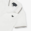 Armani Baby Boy Polo Shirt, White/Blue Image 3